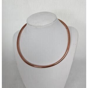 Handmade Copper Cuff Necklaces 3 S,M,L not hammered not oxidized